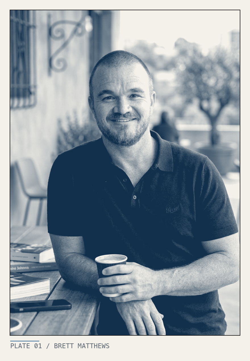Brett Matthews, duotone portrait plate